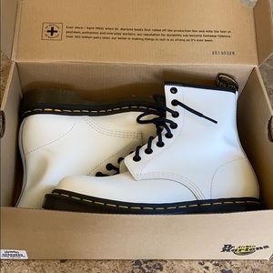 NEW IN BOX - Doc Martens white combat boots